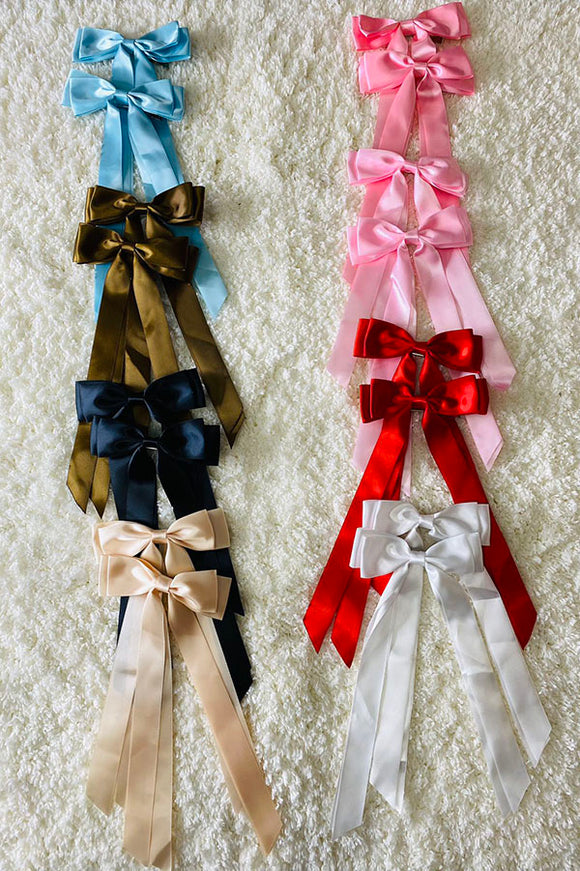 Cute Ribbon bow kids clip girls hair accessories -5 piece