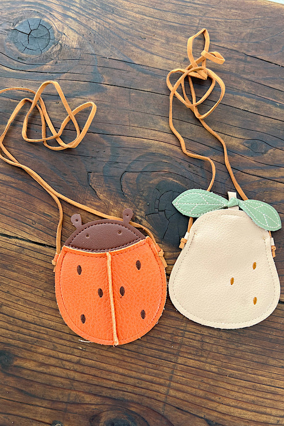 PEAR & LADY BUG COIN PURSE SET 2 FOR $5.99 DLH2459