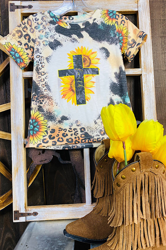 FAITH Animal & sunflower printed girls t-shirt DLH1121-6