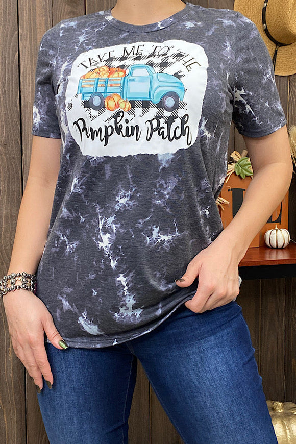 Take me to the pumpkin patch printed t-shirt DLH11697