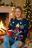 "A Very Merry Christmas"long sleeve black women top BQ15770 BS5