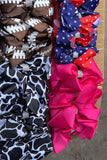 Chic double layer rehinestone 7.5" hot pink boutique girls hairbow $10 for 12pc