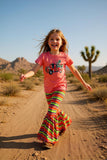 Western Serape truck printed girls set DLH0923-11 (A5S9)