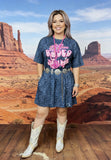 Western leopard short sleeve women dress w/pocket XCH14470 (DS10)