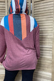 XCH10162 Multi color hoodie long sleeve w/string women tops (AS10)