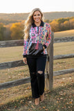 Western leopard sequin pocket women's boutique top GJQ9582 CLE