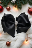 Black double layer hair bows 7.5" with rhinestones (4PCS/$10.00)
