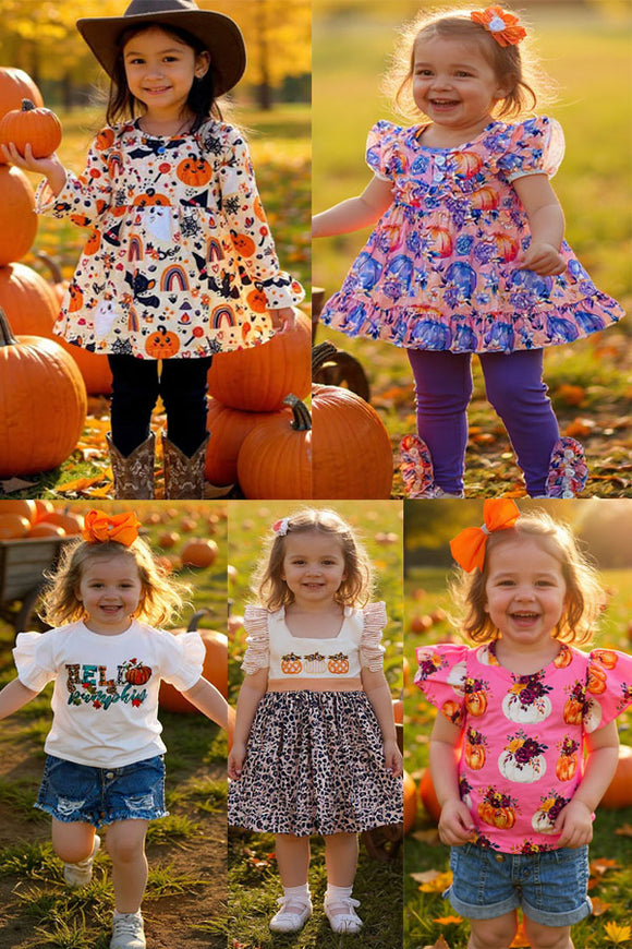 Halloween kid's set, dress, top, onesie clearance price mix style and sizes, 10pcs $50, NO return