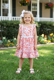 Western chic lace patchwork girls boutique dress w/ruffle XCH0555-11H (A2S7)