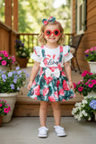 Watermelon short sleeve top & skirts girls outfit sets 230125M A8S1