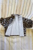 DLH2555 Leopard print fleece girls jacket