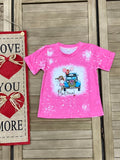 DLH2588  Believe & Car & Balloon print tie dye short sleeve t-shirt