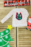 Western Horseshoe & Cactus print long sleeve girls boutique top DLH0824-25 7S4