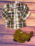DLH2673 Colorful plaid fleece long sleeve girls shirts