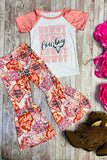 Western HOWDY COWBOY printed top & pant girls boutique set LC0013 A6S2