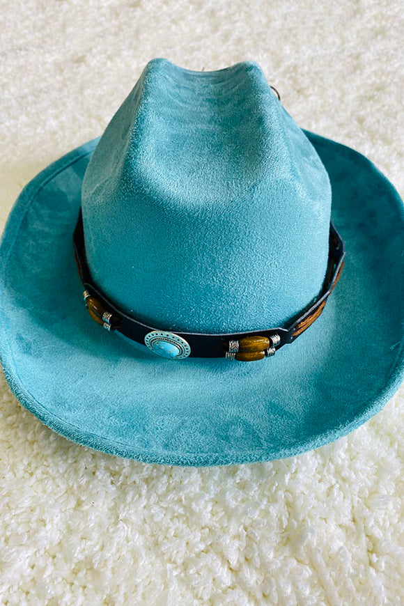 Mom and me cowgirl hat, Turquoise hat with band