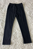 DLH2616 Solid black stretch girls tight legging pant