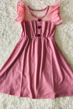 Blush girl dress w/ruffle sleeves XCH0888-18H (A2S3)