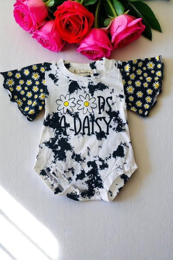 Shop Daisy prints short sleeve tie dye baby romper XCH0999-11H