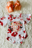 XCH0999-12H GROOVY BABY red tie dye baby rompers