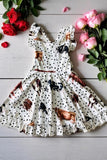 Shop Polka dots & cow printed dress w/criss cross back DLH2316 (A1S6)