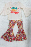 XCH0013-19H think happy thoughts fall girls clothing sets wholesale