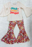 XCH0013-19H think happy thoughts fall girls clothing sets wholesale