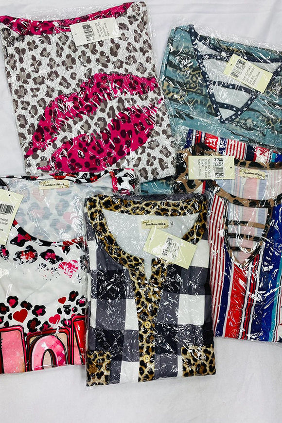 Brand new wholesale women's clothing mix sizes and styles 5pcs sales $25, No return, No refund