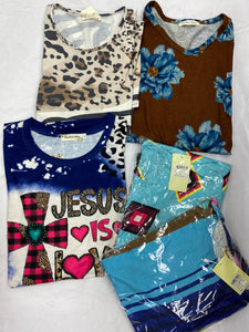 5pcs sales $25 wholesale women's clothing mix sizes and styles , No return, No refund