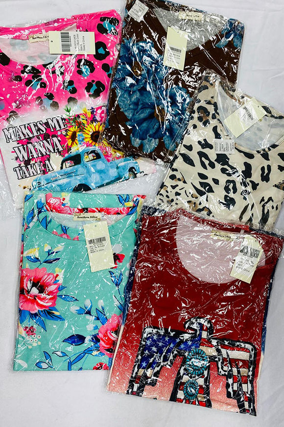 Wholesale women's clothing mix sizes and styles 5pcs sales $25, No return, No refund