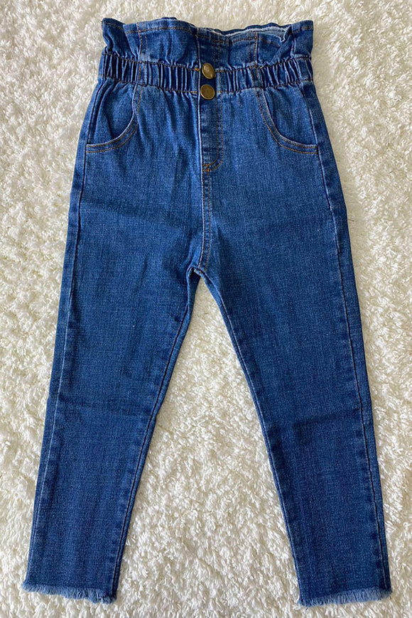 230115M Blue denim skinny girl jeans wholesale