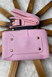 DLH2791 Solid color pink kids waist bag