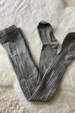 Grey knit tight girls legging socks & hat & scarf 3pcs sets 240617M