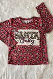 DLH2574 Wholesale "Santa Baby" prints long sleeve girls t-shirt