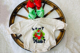 XCH0014-2H Wholesale Christmas long sleeve baby onesie