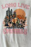 DLH2706 LONG LIVE COWGIRLS beige top serape falre leg girls clothing sets