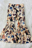 DLH1108-5 Fall western prints flare leg girls pant wholesale A16S0