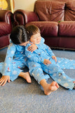 DLH2810 Christmas snowflake unisex kids pajamas sets