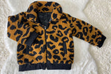 DLH2644 Wholesale Kids Black/brown leopard print girls jacket