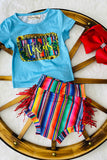 XCH0111-1H TEXAS serape top and bloomwer 2pcs baby sets