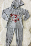 BQ2408 Mom and Me Christmas hoody sweatshirts 2pc kids clothing sets