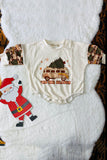 XCH05003 ITS THE SEASON Christmas long sleeve infant baby onesie