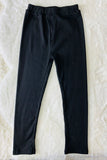 DLH2616 Solid black stretch girls tight legging pant