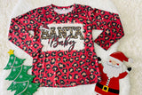 DLH2574 Wholesale "Santa Baby" prints long sleeve girls t-shirt