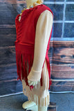 DLH2681 Solid suede vest girls cardigan/vest with tassels