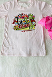 DLH2762 be mine & cactus prints pink short sleeve girls t-shirt