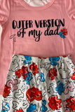 XCH0333-11H CUTER VERSION OF MY DAD top floral printed bell bottom 2pc girls sets