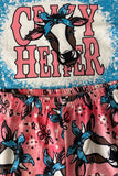 1101WY CRAY HEIFER printed girls top & bell bottoms 2pc girls set