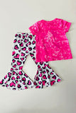 XCH0015-26H "Follow Your Heart" Print Tie dye 2pcs girls set