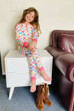 XCH04013 LOVE ME hearts printed 2pc girls pajamas  sets